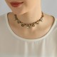 Colar Estela Geromini Floare Choker Ouro