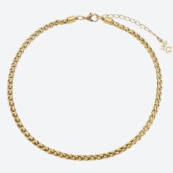 Colar Estela Geromini Linha Básica Choker Elos Ouro