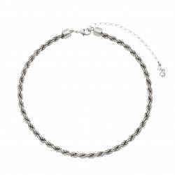 Colar Estela Geromini Linha Básica Choker Torcida Prata