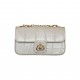 Bolsa Isla Anne Baguete Couro Caiman Marshmallow