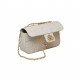 Bolsa Isla Anne Baguete Couro Caiman Marshmallow
