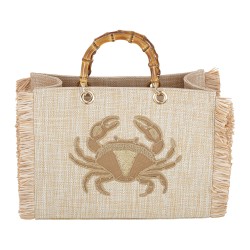 Bolsa Isla Tote Caranguejo Palha Natural