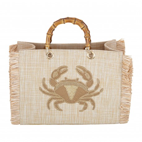 Bolsa Isla Tote Caranguejo Palha Natural