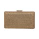Bolsa Empório MP Clutch Retangular Cristais Dourado