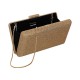Bolsa Empório MP Clutch Retangular Cristais Dourado