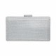 Bolsa Empório MP Clutch Retangular Cristais Prata