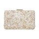 Bolsa Empório MP Clutch Pedras Cascalho Cristais Off White