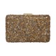 Bolsa Empório MP Clutch Pedras Cascalho Cristais Bronze