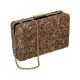 Bolsa Empório MP Clutch Pedras Cascalho Cristais Bronze