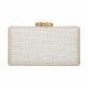 Bolsa Empório MP Clutch Gliter Palha Off White