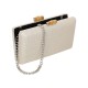 Bolsa Empório MP Clutch Gliter Palha Off White