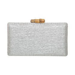 Bolsa Empório MP Clutch Palha Prata