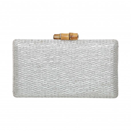 Bolsa Empório MP Clutch Palha Prata