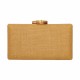 Bolsa Empório MP Clutch Gliter Palha Camel