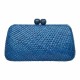 Bolsa Empório MP Clutch Palha Sabutan Natural Azul Royal