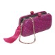 Bolsa Empório MP Clutch Palha Sabutan Natural Fúcsia