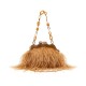 Bolsa Isla Pouch Plumas Moldura Mel