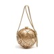 Bolsa Isla Clutch Vega Esfera Marmorizada Metal Ouro