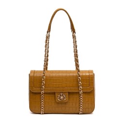 Bolsa Isla Sienna Tote Flap Jumbo Couro Açafrão