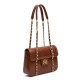 Bolsa Isla Sienna Flap Média Couro Pecan