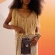 Bolsa Isla Pouch Anne Tampa Couro Expresso Ouro