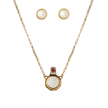 Conjunto Camila Klein Resina Zodíaco Ouro Velho