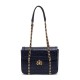Bolsa Isla Sienna Flap Média Couro Cobalto