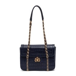 Bolsa Isla Sienna Flap Média Couro Cobalto