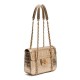 Bolsa Isla Sienna Flap Média Couro Ouro Light