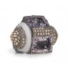 Anel Camila Klein Cristal CK Esmaltado Grafite