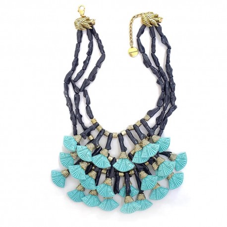 Colar Camila Klein Coral The Crown Metamorphose Ouro Velho