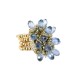 Anel Camila Klein Memories Cristais Azul Ouro Velho
