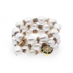 Pulseira Camila Klein Memories Kit Pérolas Ouro Velho
