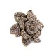 Anel T.Arrigoni Flor Cristal Ouro Vintage