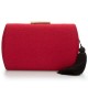 Bolsa Empório MP Clutch Linho Vermelha 