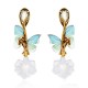 Brinco Claudia Arbex Eternity Flor Ouro Vintage