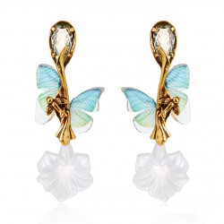 Brinco Claudia Arbex Eternity Flor Ouro Vintage