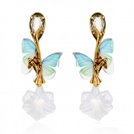 Brinco Claudia Arbex Eternity Flor Ouro Vintage